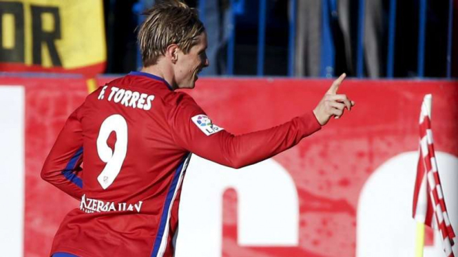 Penyerang Atletico Madrid, Fernando Torres.