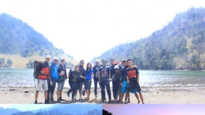 Bersama teman-teman di Danau Ranu Kumbolo.