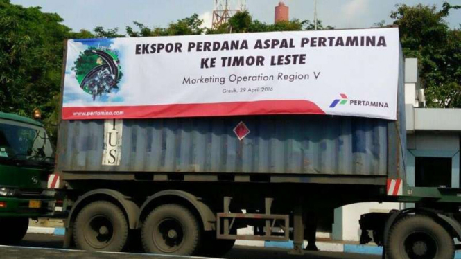 Ekspor perdana aspal Pertamina ke Timor Leste