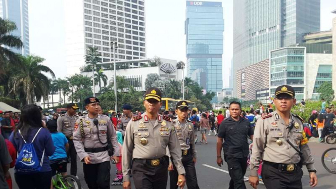Kapolda Metro Jaya Inspektur Jenderal Moechgiyarto di Bundaran HI.