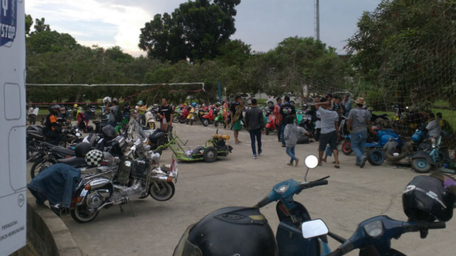 Komunitas biker berkumpul di Samarinda.