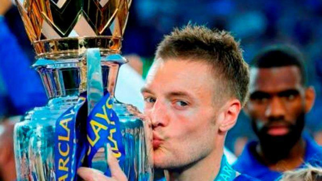 Pemain Leicester City, Jamie Vardy.