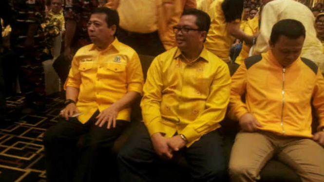 Calon ketua umum Golkar saat kampanye di Medan
