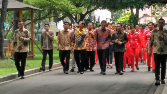 Atlet bulutangkis bertemu Presiden Jokowi di Istana