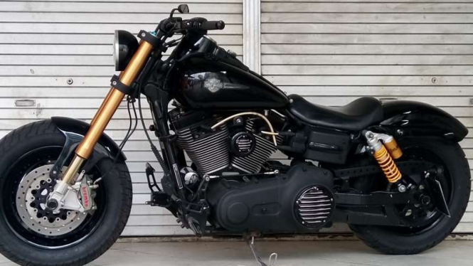 Harley milik pilot di Indonesia yang dimodifikasi keren.
