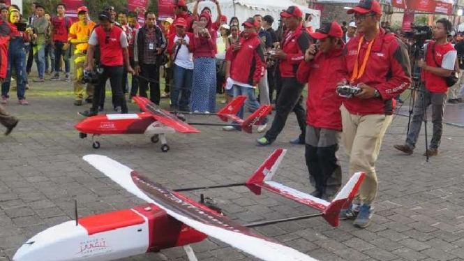 Dua drone Telkomsel