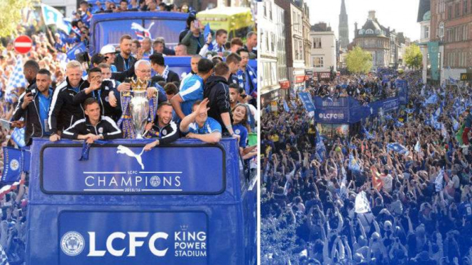 Parade kemenangan Leicester City