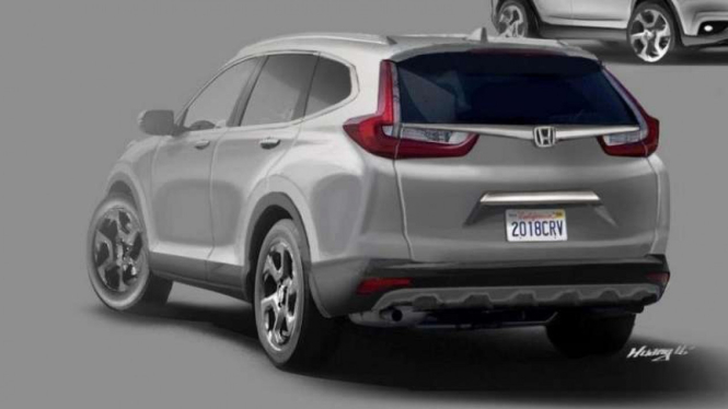 Rendering Honda CR-V edisi terbaru.