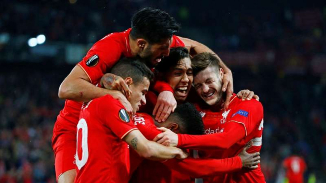 Pemain Liverpool selebrasi di final Piala Europa
