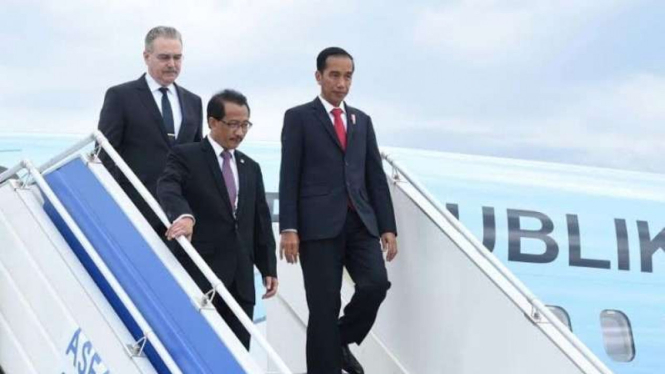 Presiden Jokowi tiba di Rusia, 19 Mei 2016.