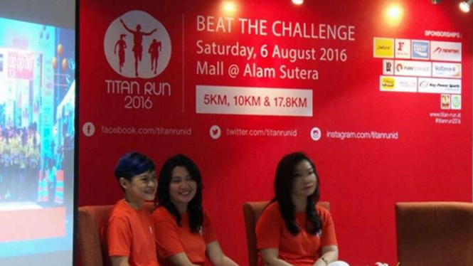 Suasana konferensi pers Titan Run 2016