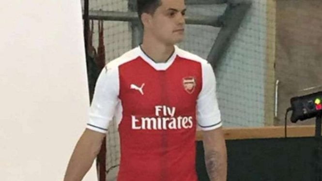 Bocoran foto Granit Xhaka dengan kostum baru Arsenal