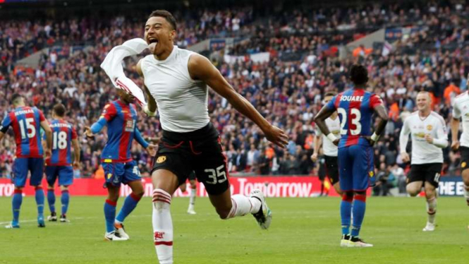 Selebrasil gol pemain Manchester United, Jesse Lingard