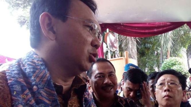 Gubernur DKI Jakarta Basuki Tjahaja Purnama Usai Sambutan Hari Raya Waisak