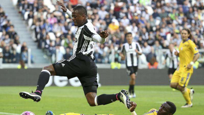 Pemain bertahan Juventus, Patrice Evra.