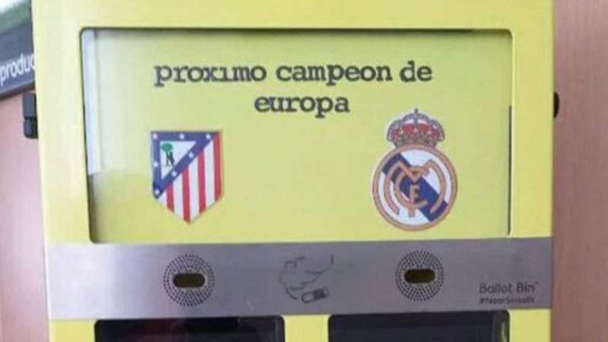 Asbak untuk perokok di kota madrid