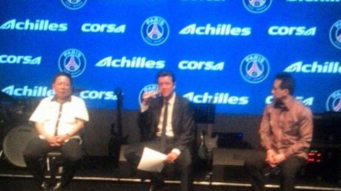 Suasana konferensi pers Paris Saint-Germain di Jakarta