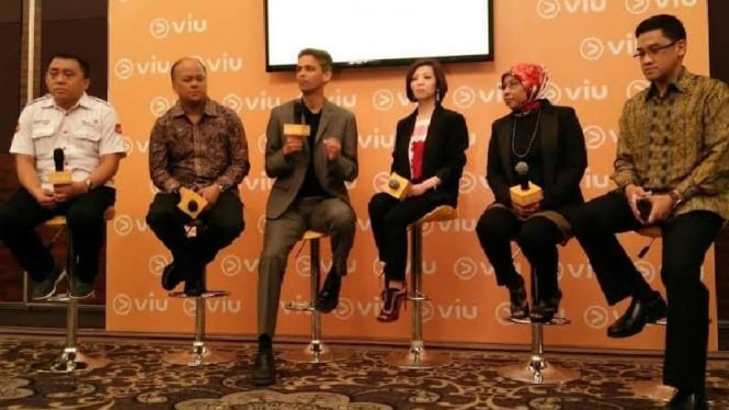 Peluncuran layanan video on demand, Vuclip di Hotel Kempinsky, Jakarta, Kamis (26/05/2016).