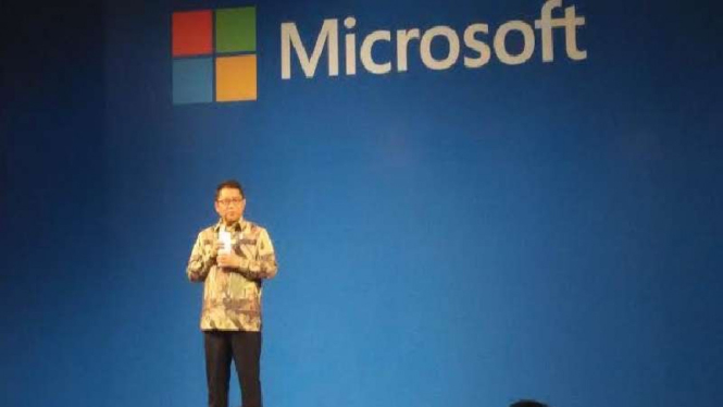 Menkominfo Rudiantara dalam acara Microsoft