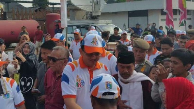 Gubernur DKI Jakarta, Basuki Tjahaja Purnama alias Ahok di Setu Babakan, Sabtu, 28 Mei 2016.