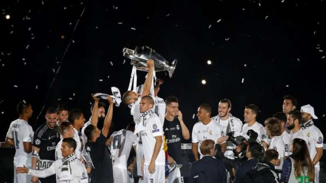 Real Madrid saat juara Liga Champions 2015/2016