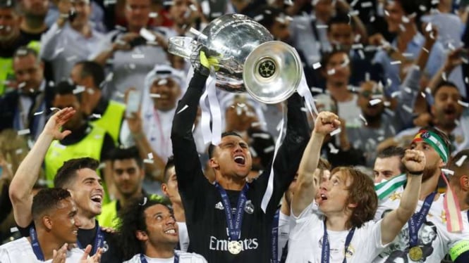 Kiper Real Madrid, Keylor Navas, saat juara Liga Champions