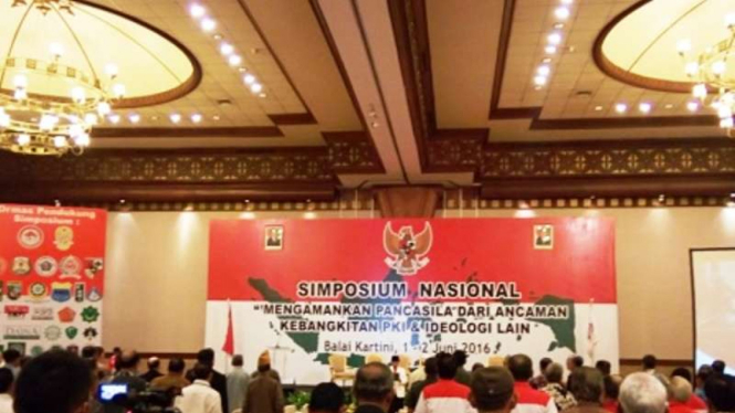 Simposium Mengamankan Pancasila dari ancaman PKI yang digelar di Balai Kartini Jakarta, Kamis 2 Juni 2016.