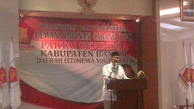 Ketua Badan Seleksi dan Organisasi DPP Partai Gerindra,  Hashim Djojohadikusumo