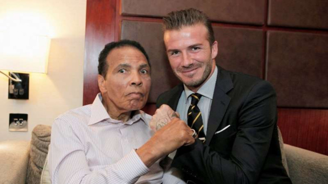 Muhammad Ali dengan David Beckham