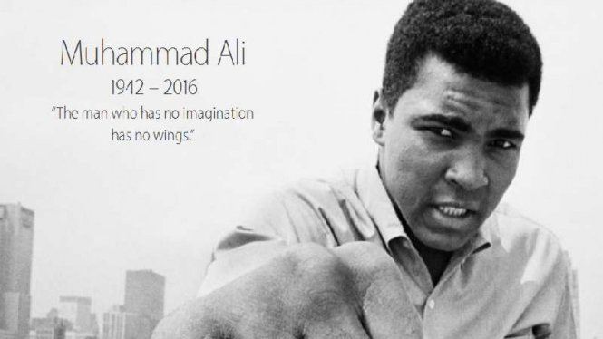Tampilan duka situs Apple atas meninggalnya Muhammad Ali