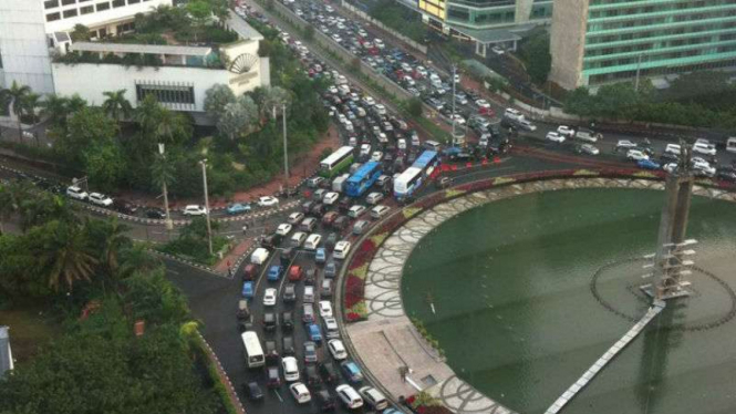 Situasi lalu lintas Jakarta jelang buka puasa