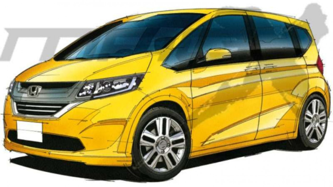 Sketsa Honda Freed 2016.