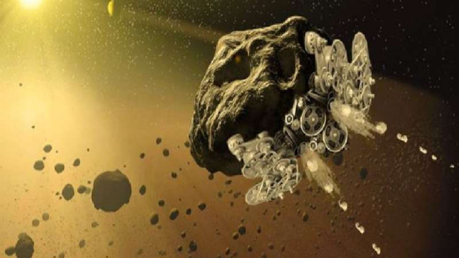 Ilustrasi asteroid jadi pesawat antariksa