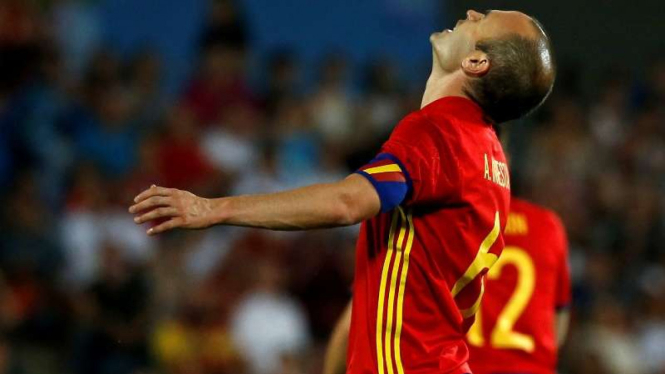 Gelandang Timnas Spanyol, Andres Iniesta.