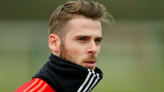 Penjaga gawang Manchester United, David De Gea.