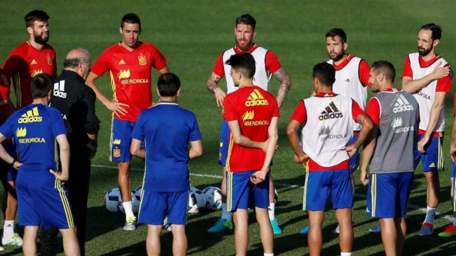 Latihan timnas Spanyol jelang Piala Eropa