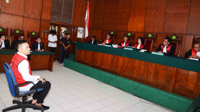 Sidang pembacaan vonis untuk Saipul Jamil di Pengadilan Negeri Jakarta Utara.