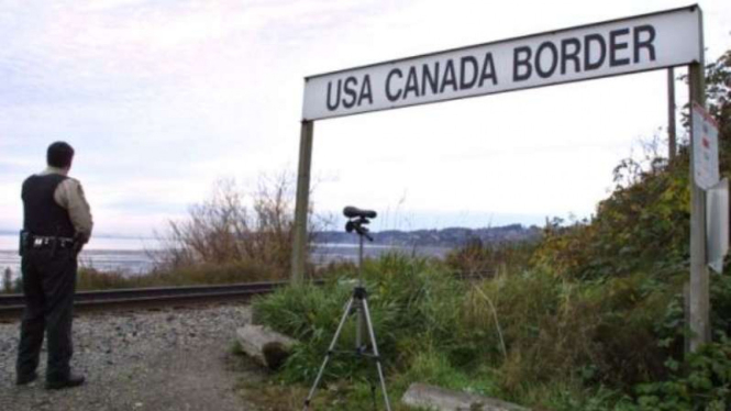 Perbatasan AS dan Kanada.