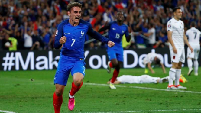 Selebrasi gol dari Antoine Griezmann