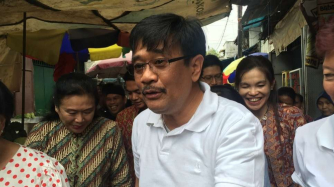 Wakil Gubernur Djarot Saiful Hidayat di Glodok, Jakarta 