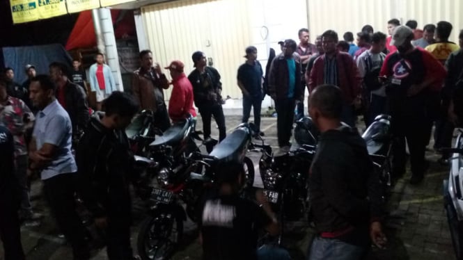 Kondisi usai penyerangan geng motor di Depok