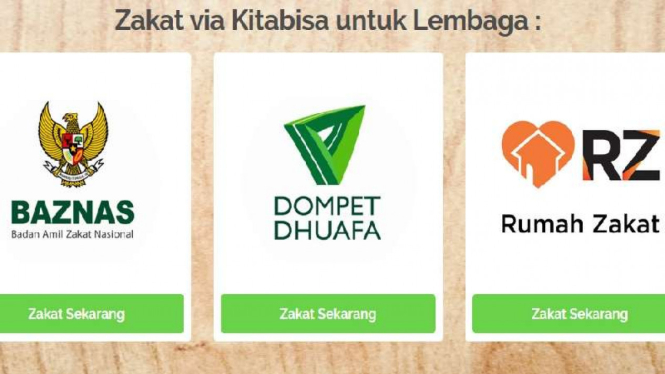 Platfom zakat online melalui Kitabisa.com