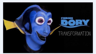 Menakjubkan, Sihir "Make-up" Ubah Wanita Ini Jadi Dory