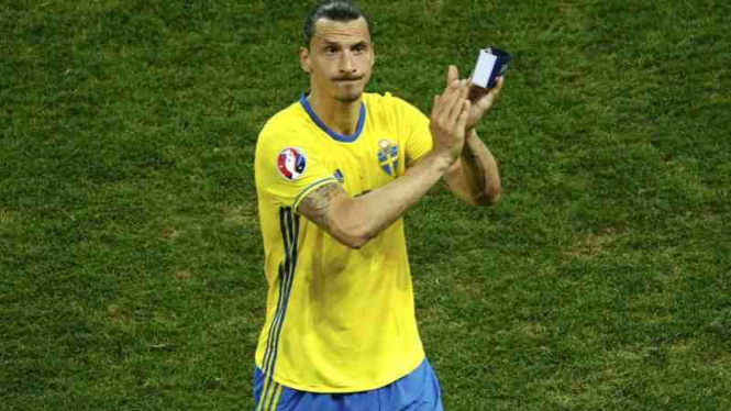 Penyerang Timnas Swedia, Zlatan Ibrahimovic