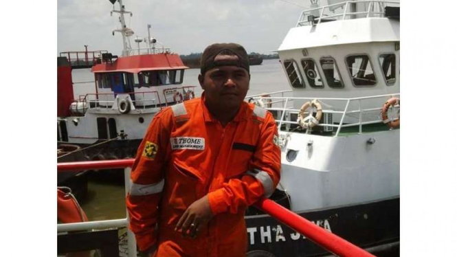 Edgar Lahiwu Maluenseng, ABK Tuboat Charles, yang disebut dibebaskan dari penyanderaan kelompok Abu Sayyaf di Filipina.