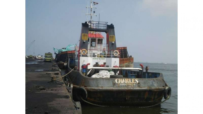 Ilustrasi kapal tugboat yang biasa melaut di Perairan Malaysia-Filipina.