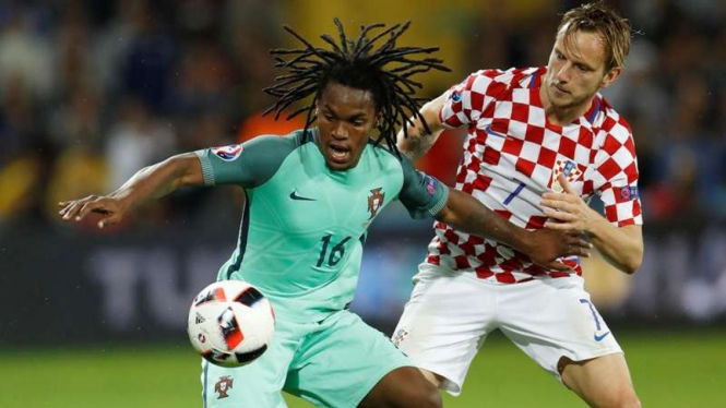 Pemain Portugal, Renato Sanches, saat hadapi Kroasia