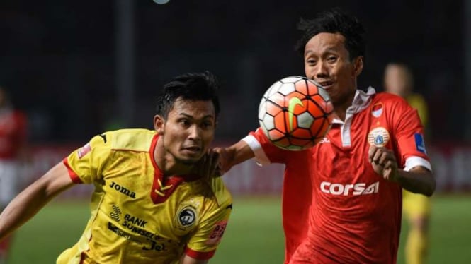 Laga Sriwijaya FC melawan Persija Jakarta di Torabika Soccer Championship