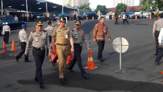Gubernur DKI Jakarta, Basuki Tjahaja Purnama di Polda Metro Jaya, 30 Juni 2016.