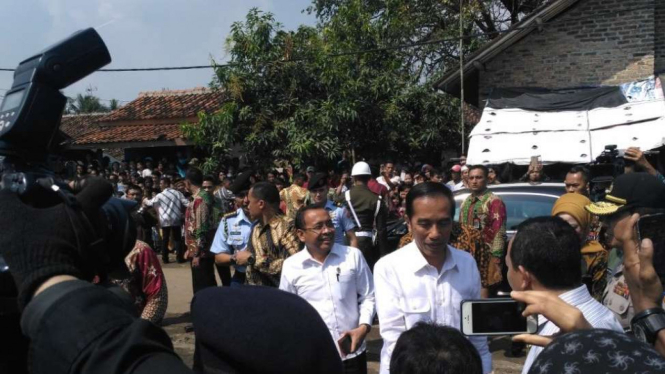 Presiden Jokowi saat kunjungan ke Serang, Banten.